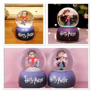 Harry Potter Kar Küresi | 12 cm Işıklı Müzikli ve Otomatik Üflemeli Orta Boy
