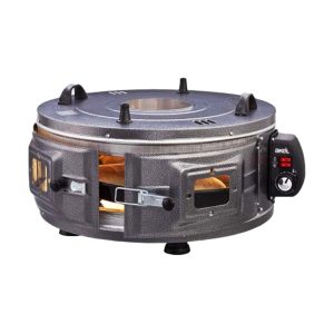 GROSS YUVARLAK DAVUL FIRIN STANDART AYARLANABİLİR TERMOSTAT = 50°C-320°C 1300W - 53CM ALÜMİNYUM TEPSİ ÖN - ÜST GÖZETLEME CAMI (5296)
