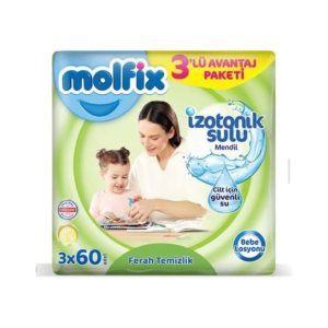 İzotonik Sulu Ferah Temizlik Islak Havlu Mendil 3'Lü 180 Yaprak