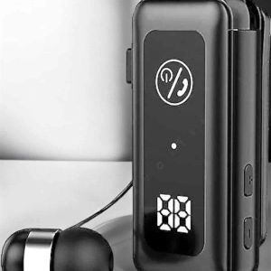 Kablolu Makaralı Bluetooth Kulaklık Uzun Pil Ömrü Dijital Göstergeli