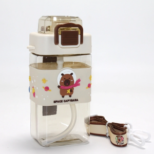 Kapibara (capybara) Desenli Pipetli Çocuk Matarası Alk4651