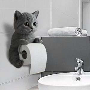Kedi Tasarımlı Tuvalet Kağıtlığı