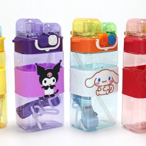 Kuromi Çift Bölmeli Pipetli Matara & Suluk Alk5112