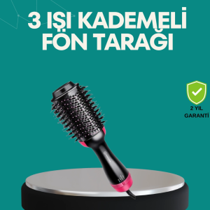Kurutmalı Saç Şekillendirici Fönlü Fırça 1200 Watt Güç