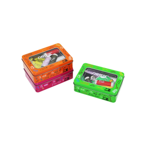 Metal Kutu Dikiş Seti İplik - Mezura - Tekstil Makası - İğne - Yüzük