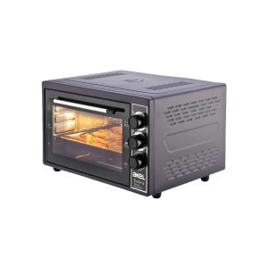 MİDİ FIRIN KARE 38LT AYARLANABİLİR TERMOSTAT = 50–320°C - SAATLİ = 0 - 90 DK ZİL 3 KADEME HIZ AYAR EMAYE TEPSİ  50x33x40cm (5296)