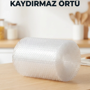Mutfak Şeffaf Kaydırmaz PVC Raf Örtüsü 45x300 cm Dolap İçi Koruyucu