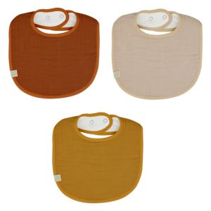 NessiWorld Müslin Önlük 3'Lü 60101 Kiremit Bej Hardal