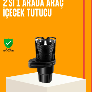 Oto Bardak Tutucu 360° Döner Çift Bölmeli Karbon Fiber Tasarım