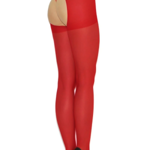 Özel Bölgesi Açık Kırmızı Fantazi Külotlu Çorap Tm2035