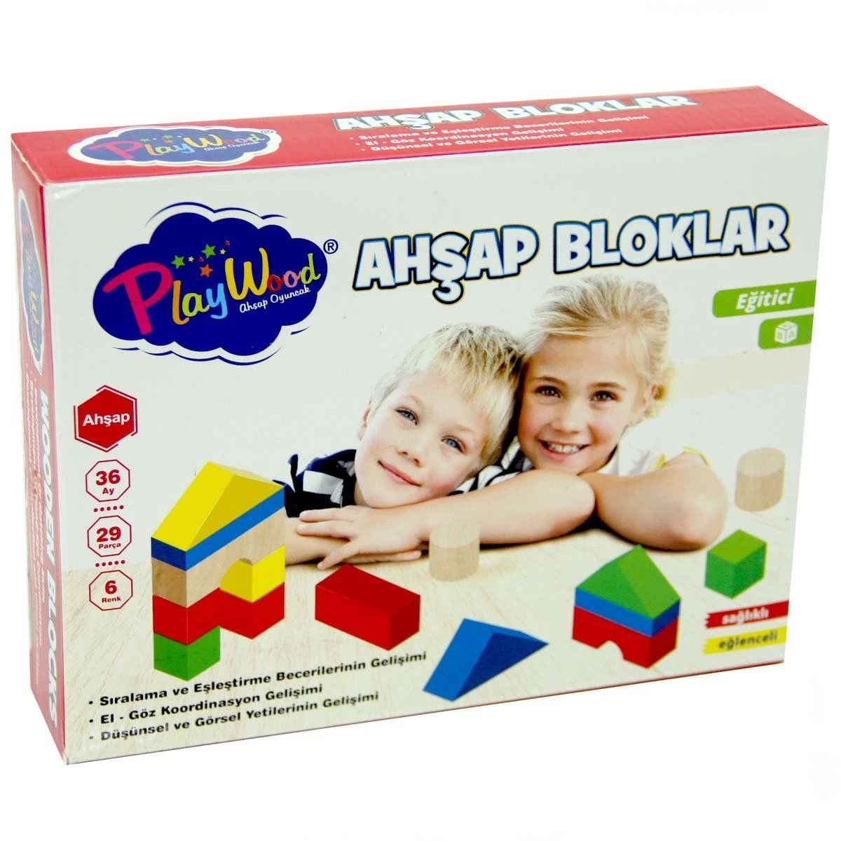 Playwood Eğitici Ahşap Bloklar 29 Parça - Görsel 4
