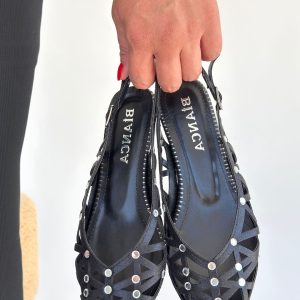 Faty Siyah Cilt Babet Ayakkabı