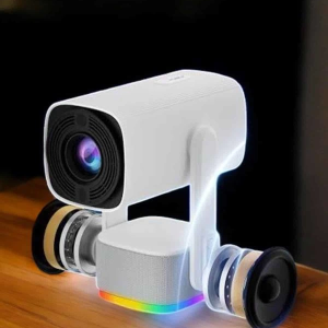 Şarjlı Projeksiyon Oyun Sinema Projektörü 4K HD Görüntü Kaliteli