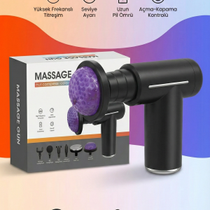 Sıcak Ve Soğuk Terapili Masaj Tabancası - Şarjlı Isıtmalı Masaj Cihazı - Sporcu Masaj Aleti