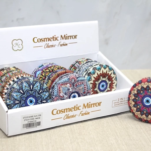 Taşlı Yuvarlak El Aynası Kalın Alk3759