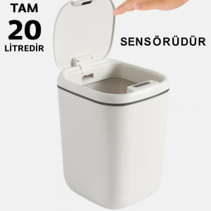Teknolojik Çöp Kutusu Otomatik Aç Kapat Sensörlü Mutfak Banyo Ev Ofis PİLLER DAHİLDİR