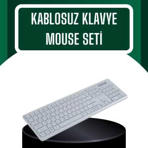 USB Alıcılı Kablosuz Klavye Mouse - Geniş Uyumluluk, Sessiz Tuşlar
