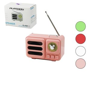 WİRELESS HOPARLÖR - SPEAKER - RADYO IŞIKLI USB ŞARJLI RENKLİ KASA - BRONZ ÇERÇEVE USB - DC 5V - TF (5296)