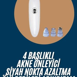 Yeni Nesil Vakumlu Pilli Siyah Nokta ve Yüz Temizleme Cihazı 4 Başlıklı