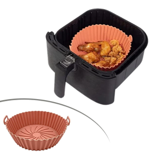 Yumurcak Shop® Renkli Isıya Dayanıklı Yıkanılabilir Silikon Fırın Ve Airfryer Yuvarlak Model Pişirme Matı 20 Cm