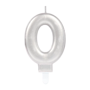 0 Rakam Mum Gümüş Renk