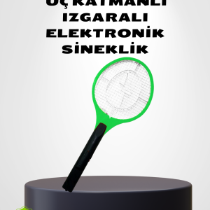 Taşınabilir Elektronik Sineklik – Üç Katmanlı Güvenli Izgara ve Kimyasız Koruma