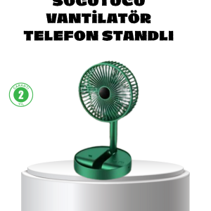Katlanabilir Mini Fan – 3 Kademeli Soğutma, Şarjlı
