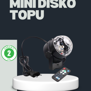 RGB LED Disko Küresi 7 Modlu Uzaktan Kumandalı