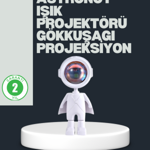 Astronot Tasarımlı Gün Batımı Efektli Şarjlı LED Lamba