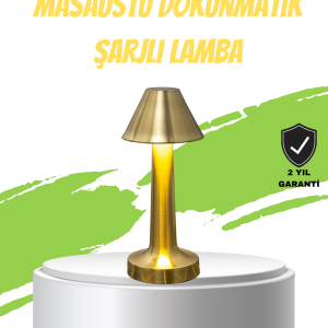 LED Masa Lambası 3 Renk Ayarlı Şarjlı Kablosuz Modern Tasarım