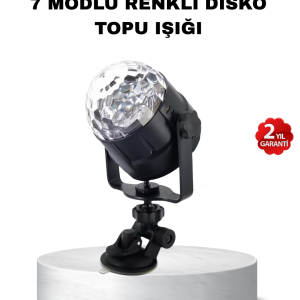 Müzik Ritmine Duyarlı Renkli Disko Topu – 7 Modlu Işıklı Parti Lambası