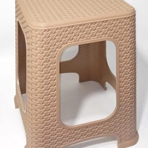 1 Adet Büyük Kahve Tabure  Kir Tutmaz 45cm Hasır Örgü Yemek Masasına Uygun Alt Kuşaklı Sağlam Dizayn