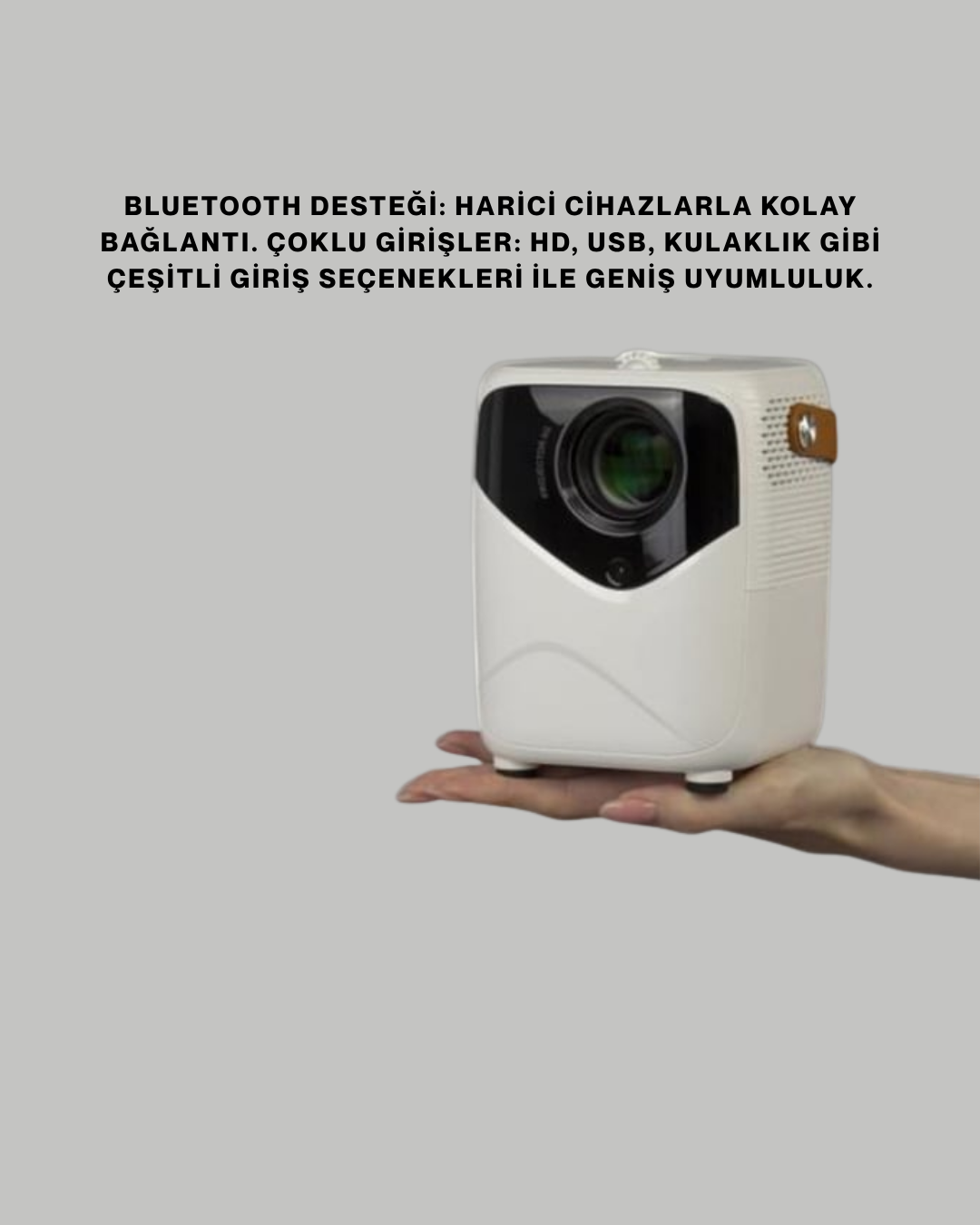 Ultra HD Çözünürlüklü Taşınabilir Projektör – 1920x1080 Piksel Görüntü Kalitesi - Görsel 5