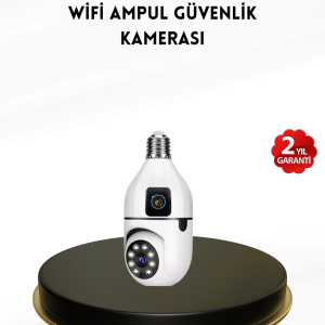 1080p Wifi Ampul Kamera Uzaktan Erişimli Hareket Sensörlü Gece Görüşlü