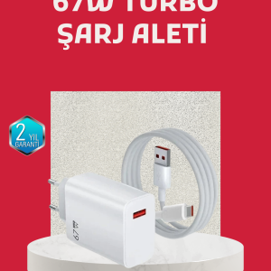 67 Watt Turbo Şarj Cihazı Motorola G30 G50 G60 G82 Uyumlu
