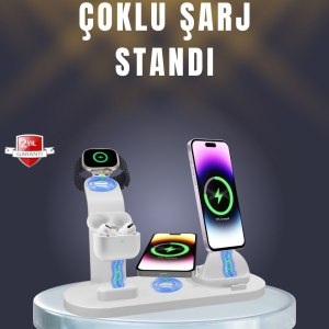 iPhone, AirPods ve Akıllı Saat Uyumlu Çoklu Şarj Cihazı