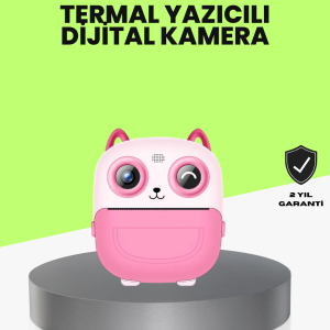 Termal Baskı Özellikli Çocuk Kamerası 1080P Video Destekli