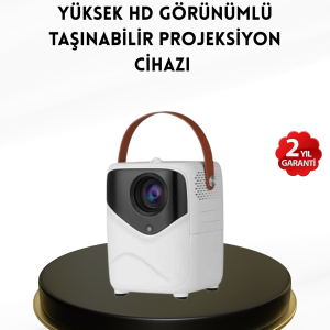 Mini Akıllı Projektör – 1080P Full HD, 64GB Depolama, 2GB RAM, Uzaktan Kumanda Destekli