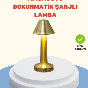 Şarjlı Masa Lambası 3 Işık Modu Kademesiz Karartma Metal Gövde