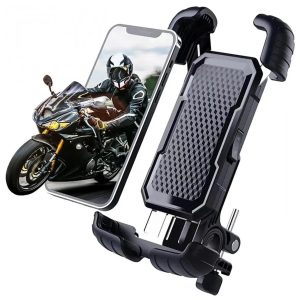 360° Derece Ayarlanabilen Gidon Bağlantılı Bisiklet Motosiklet İçin Abs 4-7.8″ İnç Telefon Tutucu