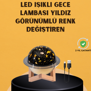 Projektör ışıklı, aromaterapi uyumlu mini masaüstü hava nemlendirici cihaz