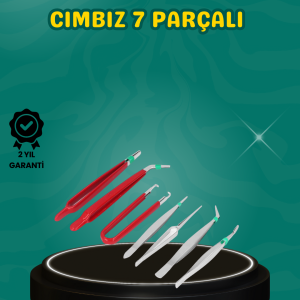 Antistatik 7’li Hassas Cımbız Takımı Manyetik Olmayan Uçlu