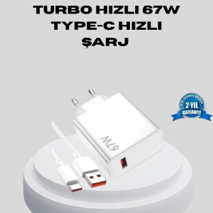 67W Type-C Turbo Şarj Cihazı – Aşırı Akım ve Isı Koruması, Seyahat Uyumlu
