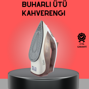 Kahverengi Buharlı Ütü 2200W Sürekli Buhar 120 g Şok Buhar