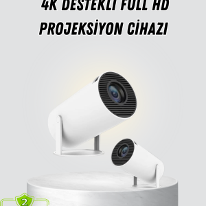 Full HD 4K Destekli Akıllı Projeksiyon – 130 inç Ekran, Uzun Ömürlü Ampul ve Çoklu Giriş
