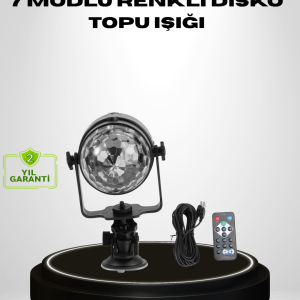 Ritme Duyarlı LED Disko Topu – Renkli Işık Gösterili Parti Lambası