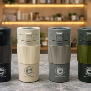 350 Ml Paslanmaz Çelik Termos Dereceli Mug - Sızdırmaz Kapaklı Çift Katmanlı Dereceli Termos  Alk4626