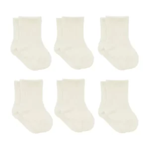6'Lı Basic Penye Soket Çorap 10101 Ekru