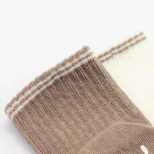 Çemberli Basic Penye Kaymaz Soket Çorap 2li 10146 Kahve