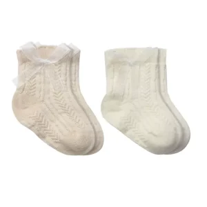 Fiyonklu Penye Soket Çorap 2li 10149 Bej